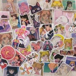 25 random Sailor Moon stickers